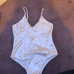 White Shinny Bodysuit